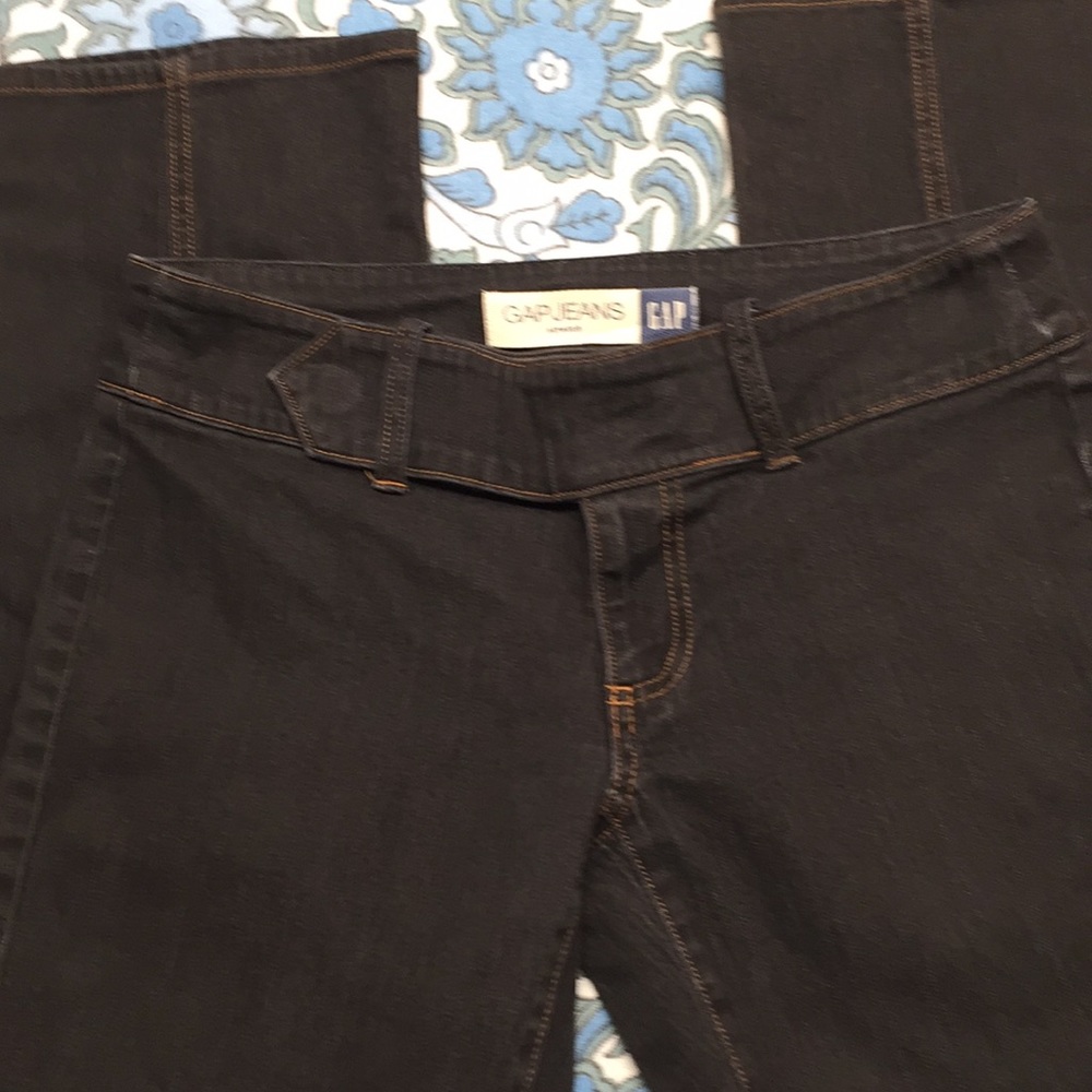 Gap size 6 stretch black denim flare jeans